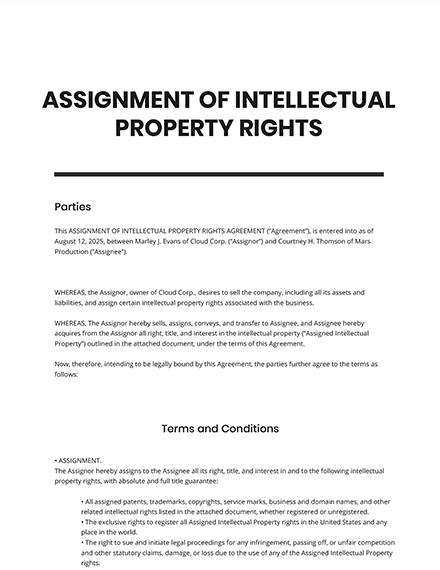 intellectual property assignment