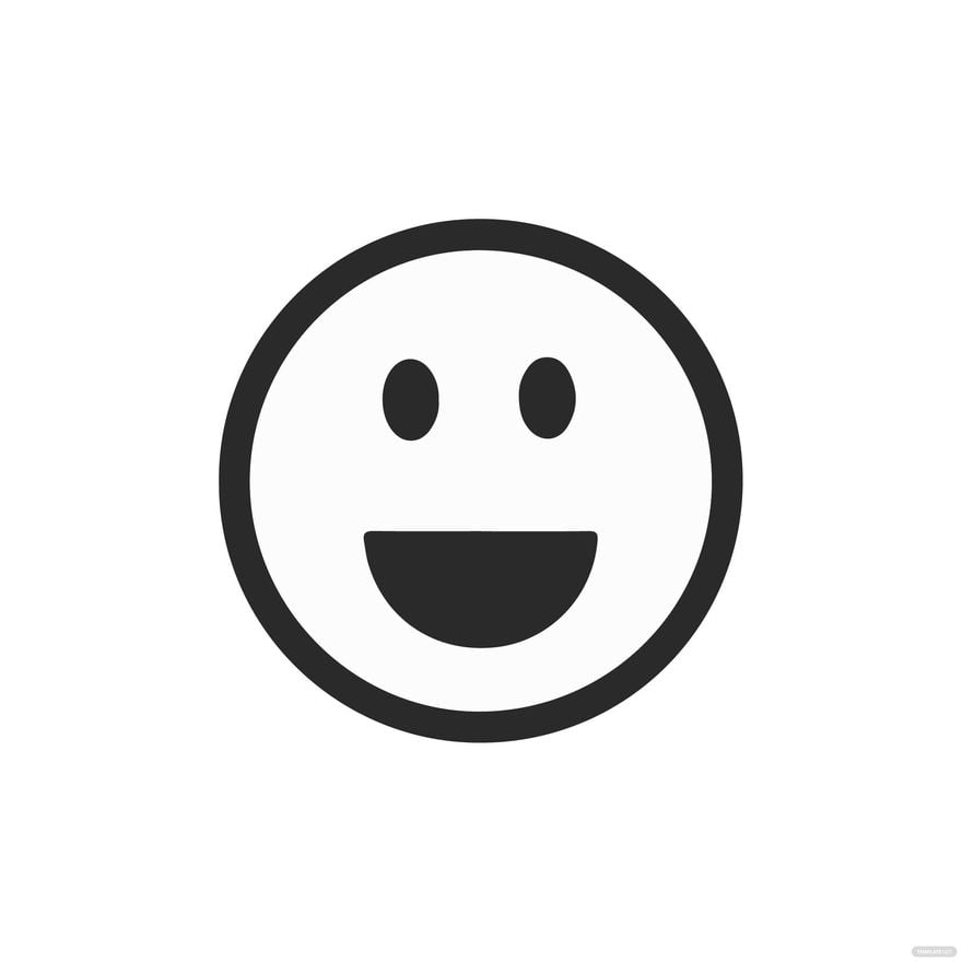 Black And White Smiley Face clipart