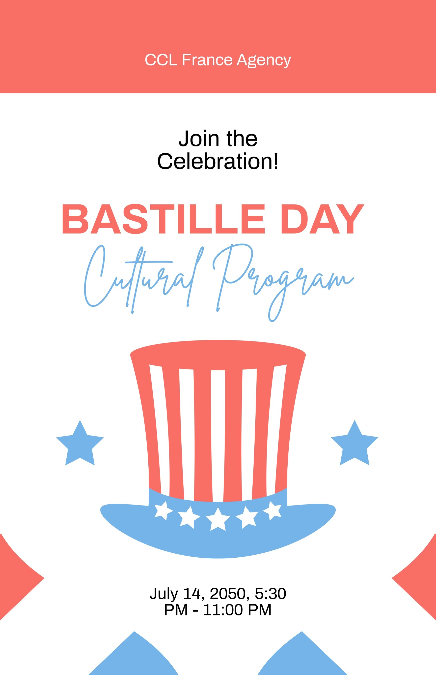 Free Simple Bastille Day Poster