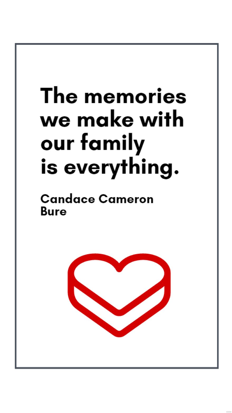 Free Candace Cameron Bure - The memories we make with our family is everything. in JPG