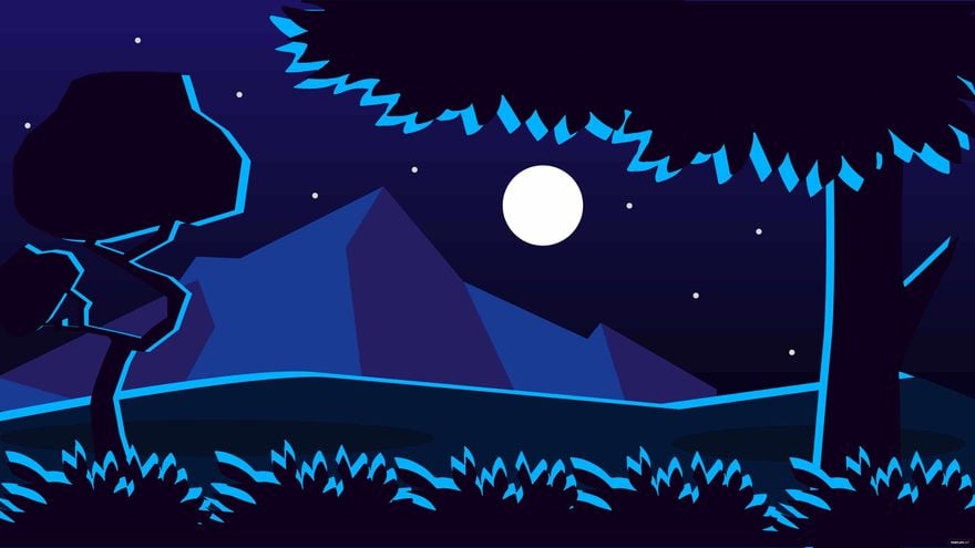 Free Nature Night Background in Illustrator, EPS, SVG, JPG, PNG
