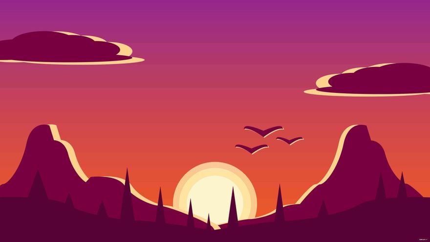 illustrator sunset free download