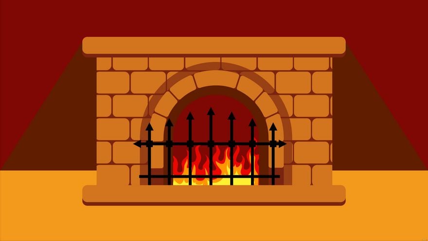 Fire Place Background in Illustrator, EPS, SVG