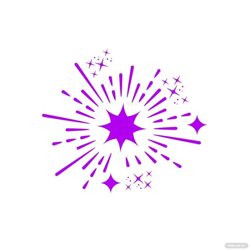 Free Purple Sparkle Clipart in Illustrator