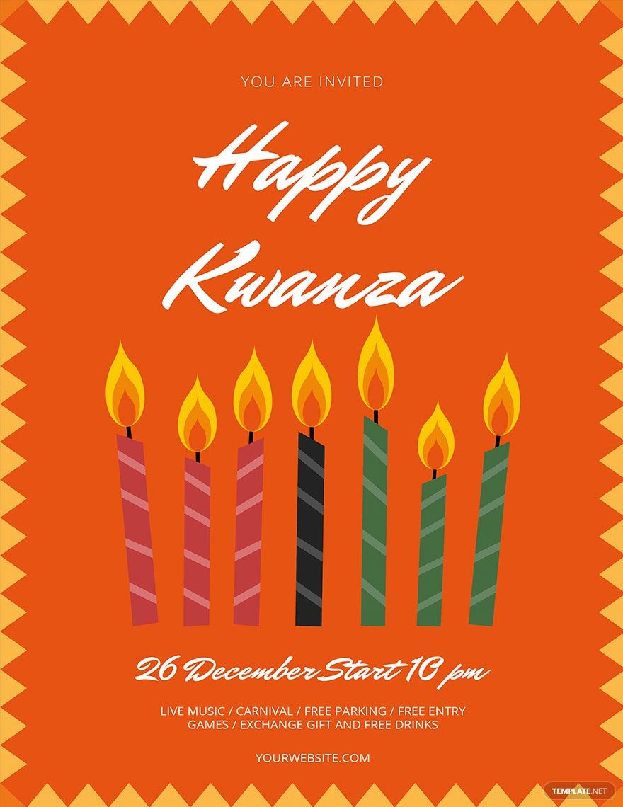 Kwanzaa Flyer Template in Word, Google Docs, Illustrator, PSD, Apple Pages, Publisher