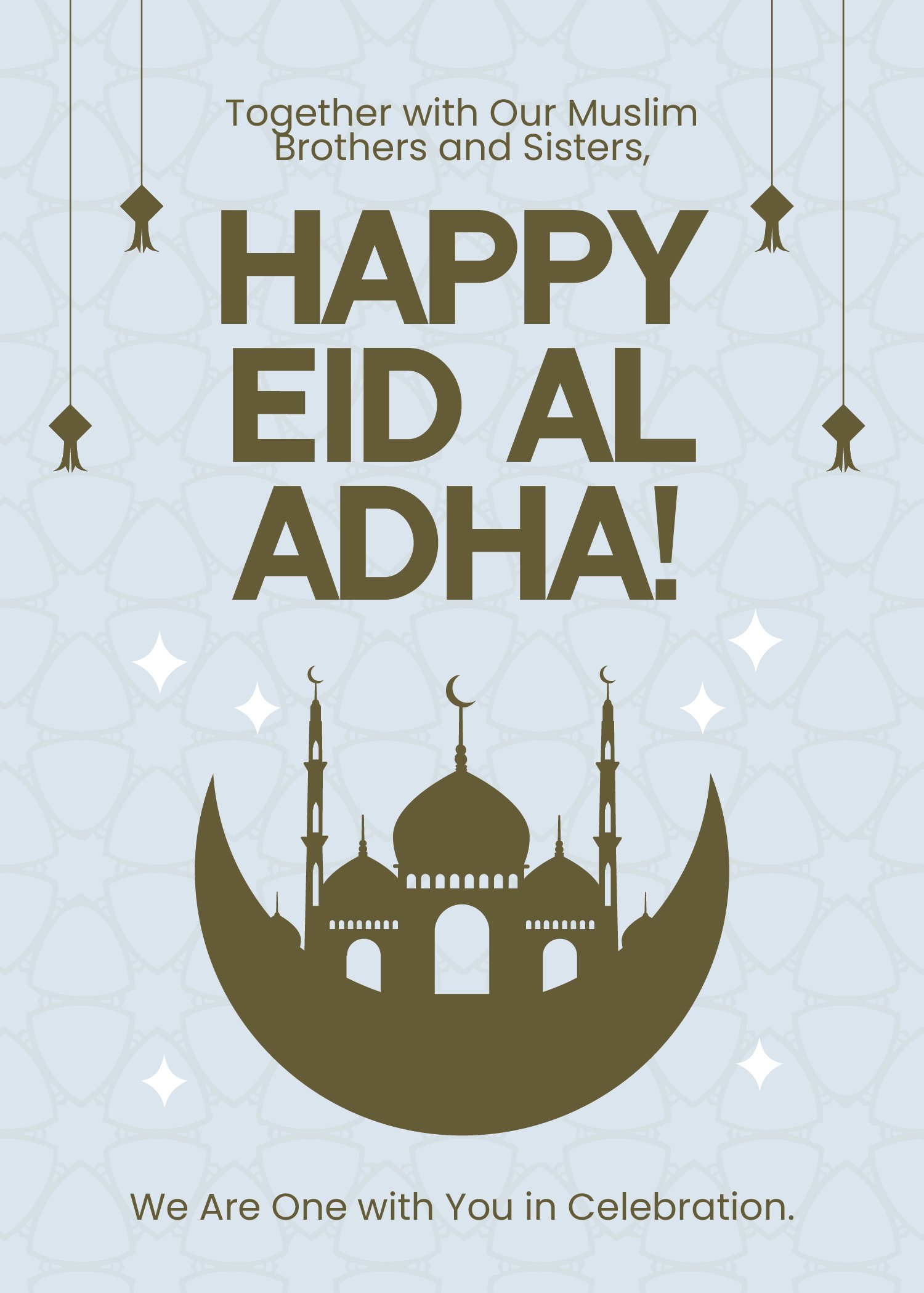 Beautiful Eid Al Adha Card in Word, Illustrator, PSD