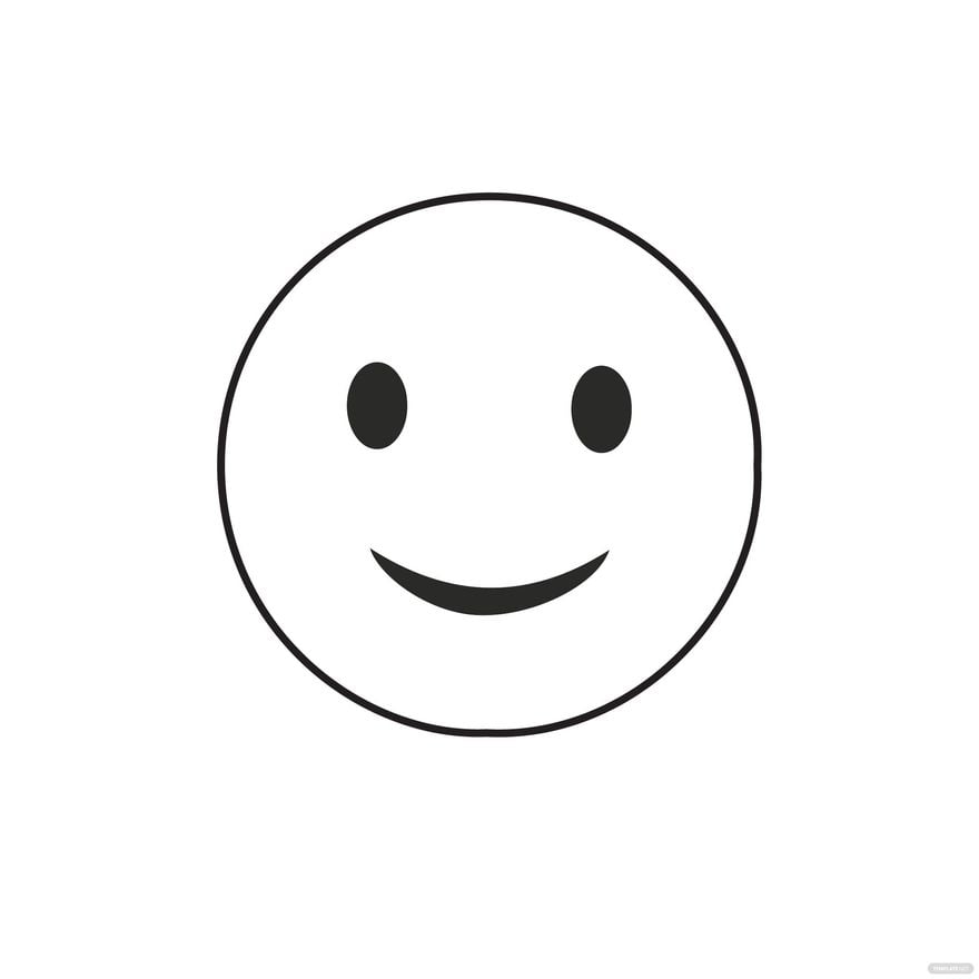clipart smiley face black and white