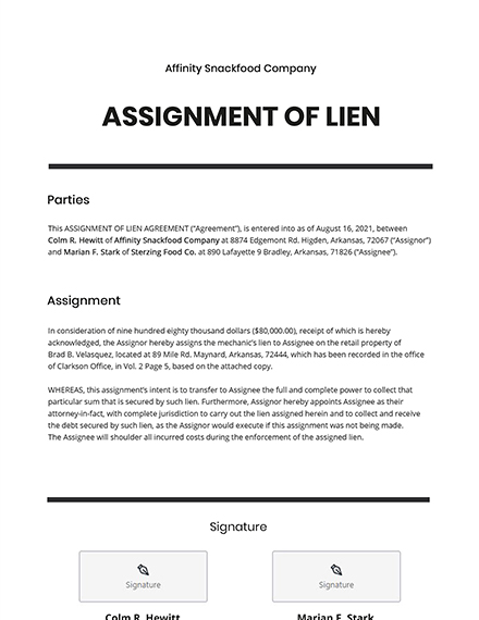 Intellectual Property Assignment Agreement Template