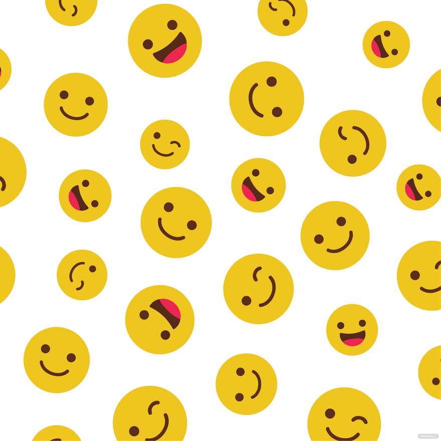 Smiley Pattern Clipart in Illustrator, EPS, SVG, JPG, PNG