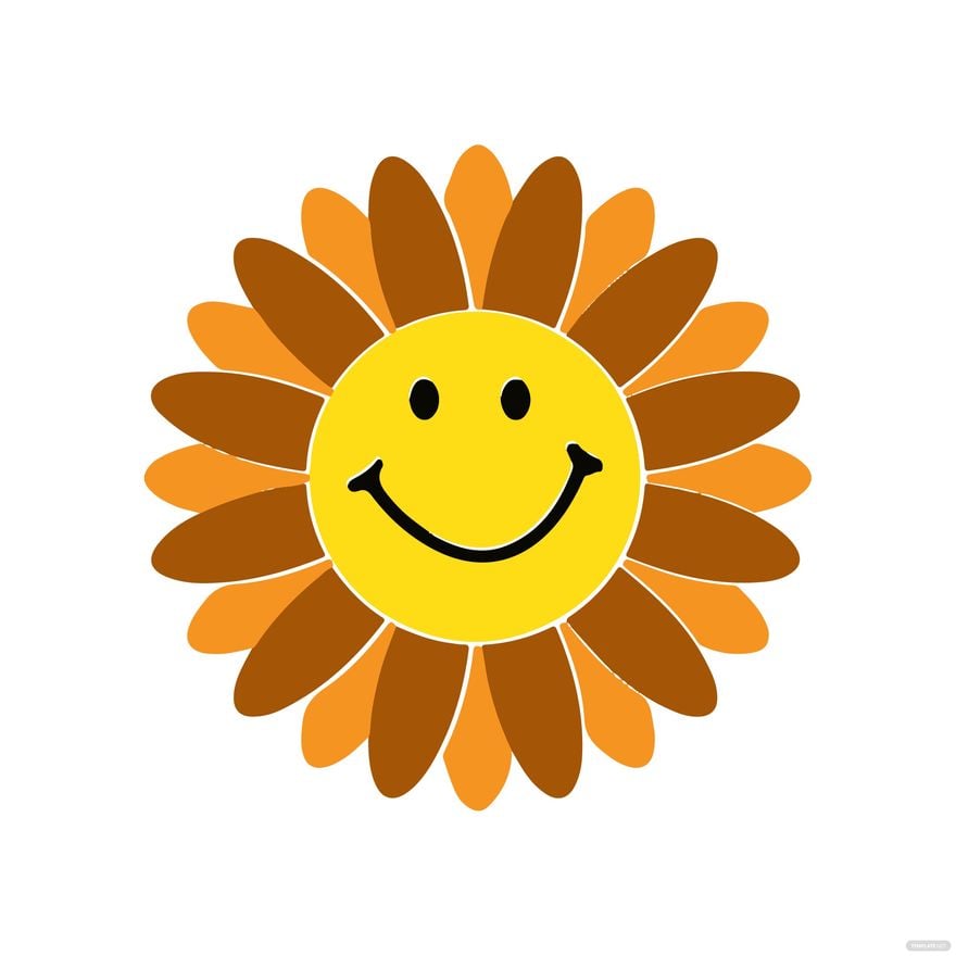 Free Flower Smiley clipart - EPS, Illustrator, JPG, PNG, SVG 