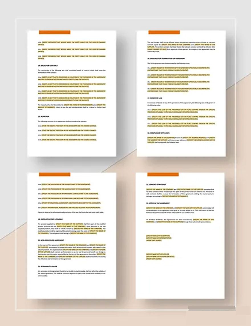 OEM Agreement Template in MS Word Pages GDocsLink Download