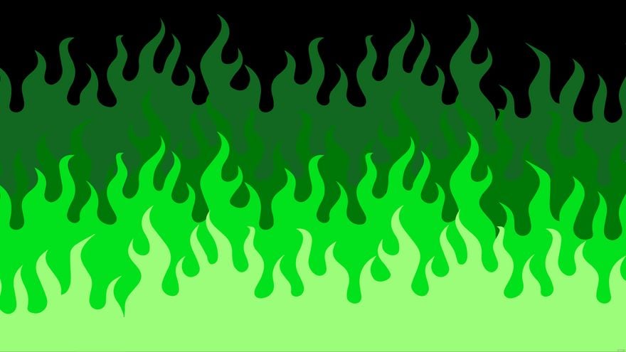 Green Fire Background