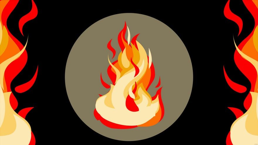 Realistic Fire Transparent Background