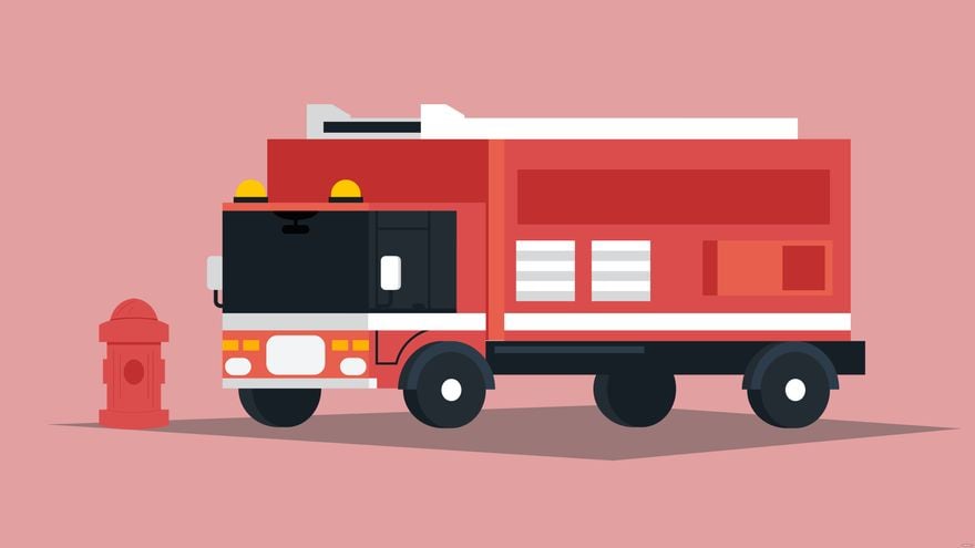 Free Fire Truck Background in Illustrator, EPS, SVG