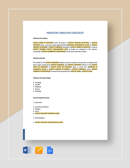 25 Marketing Templates In Google Docs Ready Industry Ysis Checklist Template