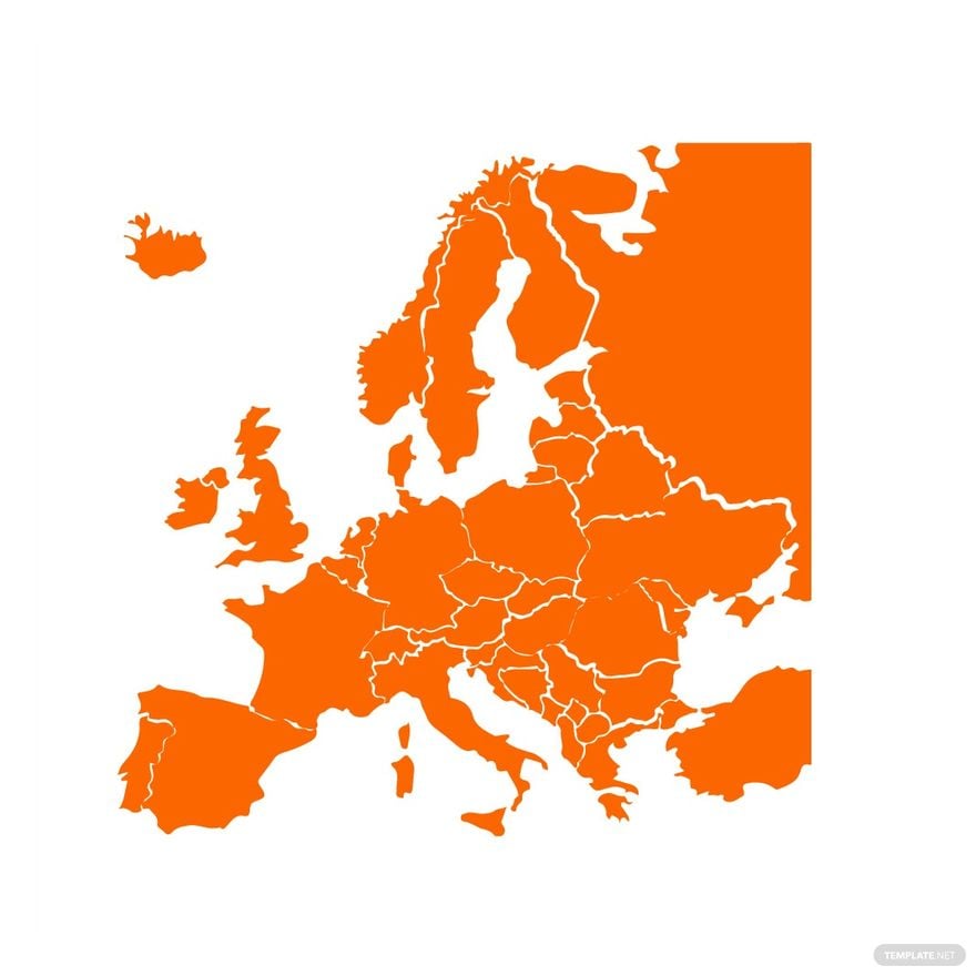 Free Simple Europe Map Clipart in Illustrator