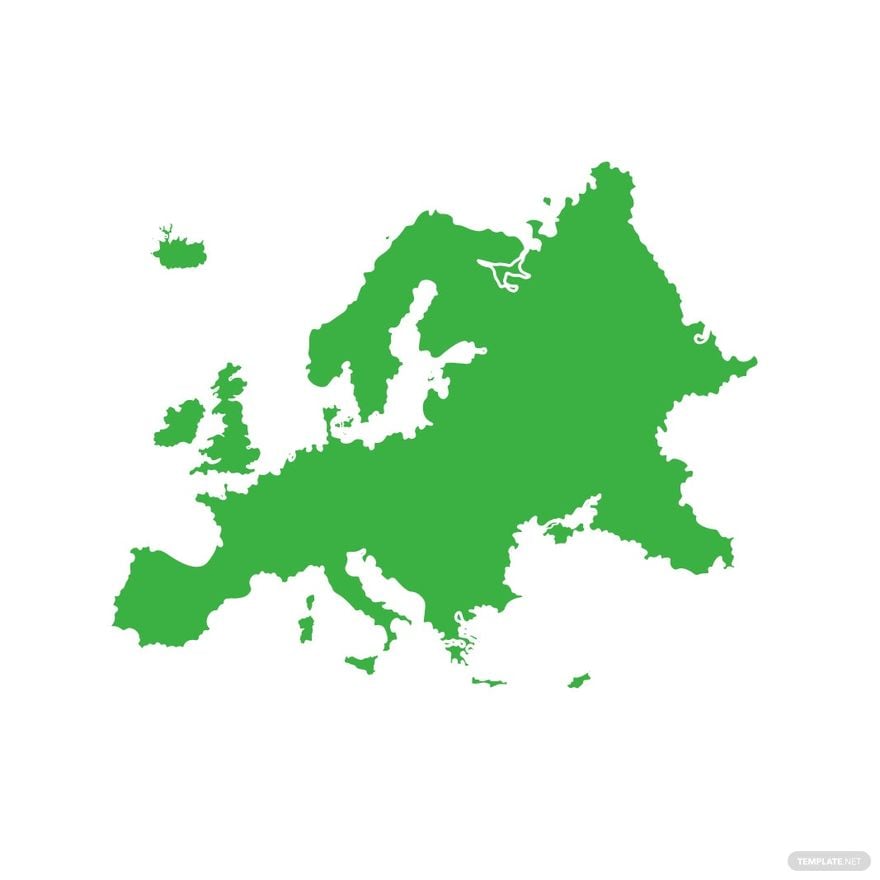 Europe Map Clipart in Illustrator