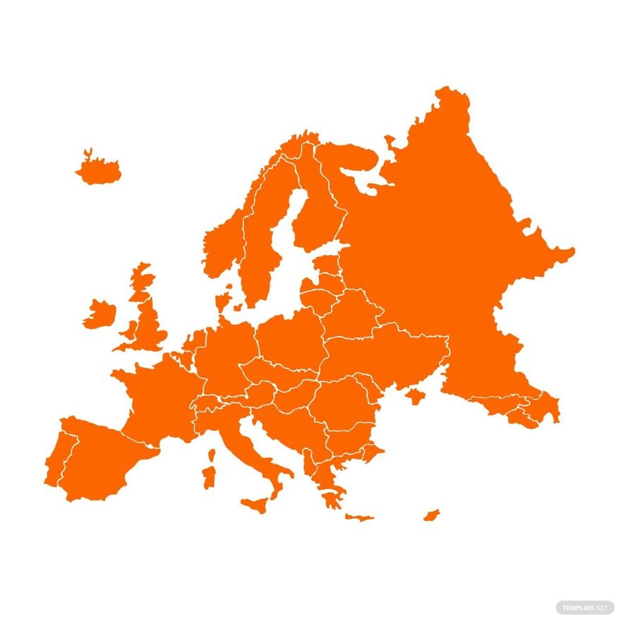 Flat Europe Map Clipart