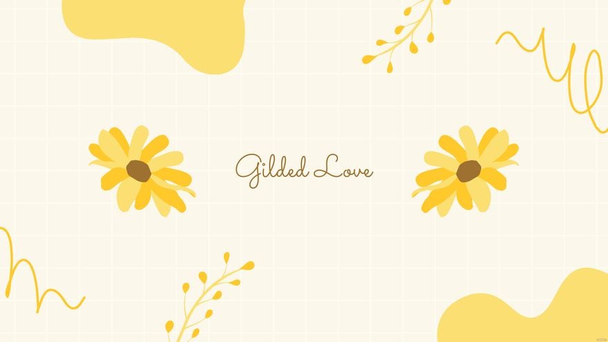 Free Gold Flower Wallpaper