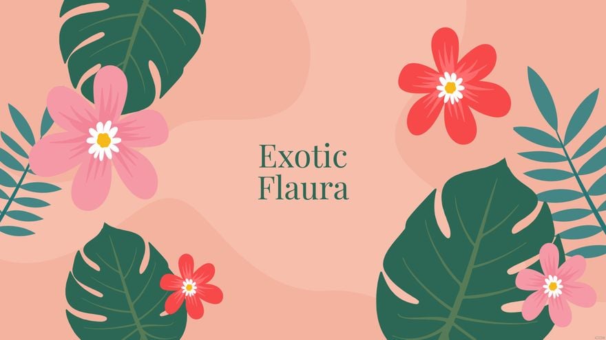 Free Tropical Flower Wallpaper in Illustrator, EPS, SVG, JPG, PNG