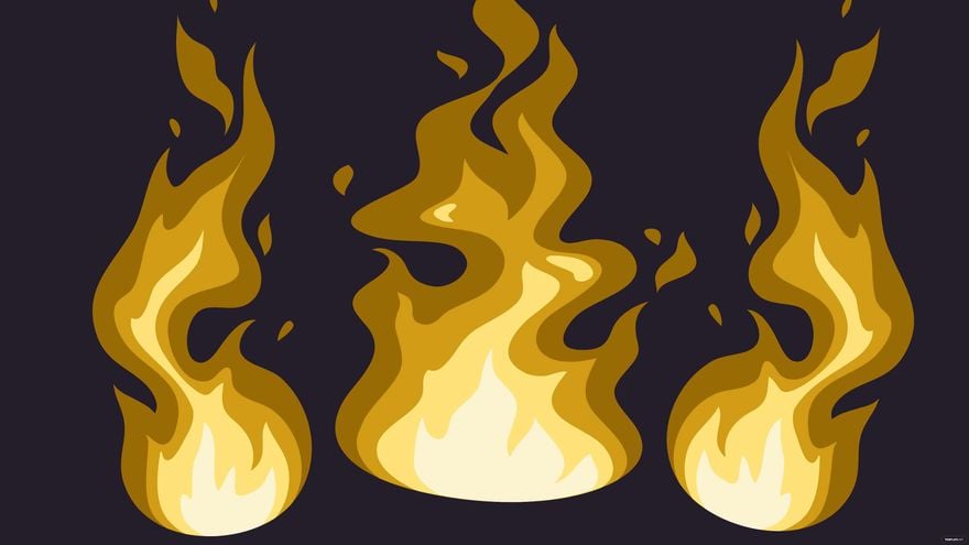 Free Golden Fire Background in Illustrator, EPS, SVG, JPG, PNG