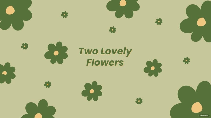 Free Green Flower Wallpaper - EPS, Illustrator, JPG, PNG, SVG 