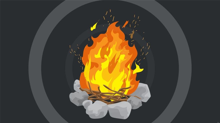 Fire Pit Background - EPS, Illustrator, JPEG, PNG, SVG 