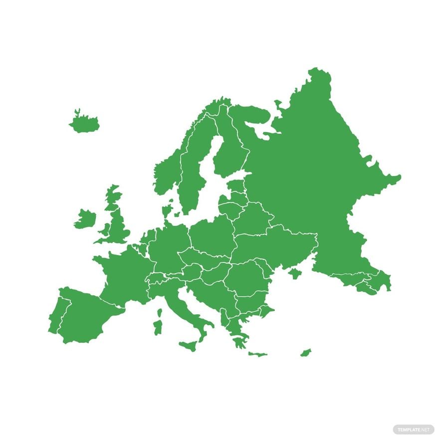 High Quality Europe Map Clipart in Illustrator, EPS, SVG, PNG, JPEG