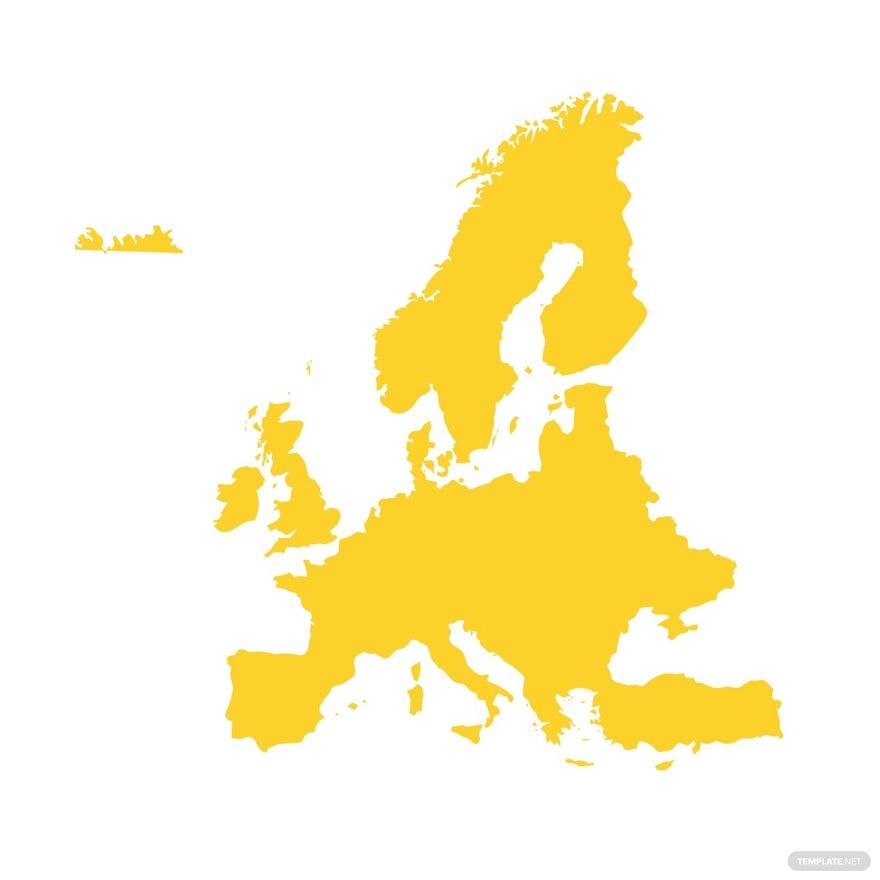 Free Minimalist Europe Map Clipart in Illustrator, EPS, SVG, JPG, PNG