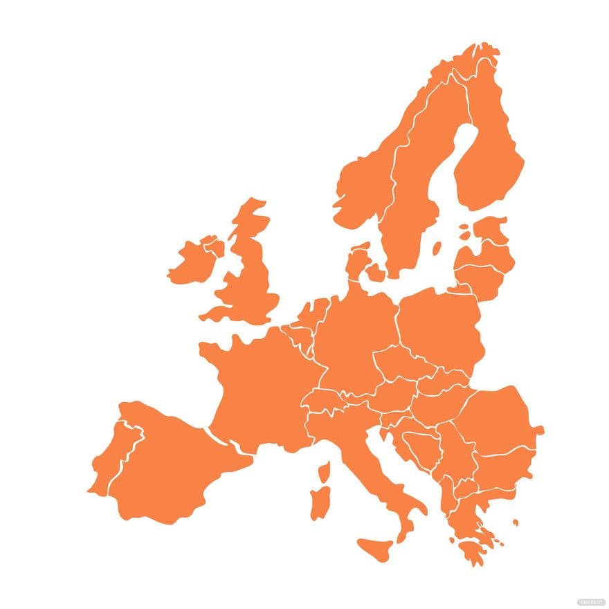 Basic Europe Map Clipart