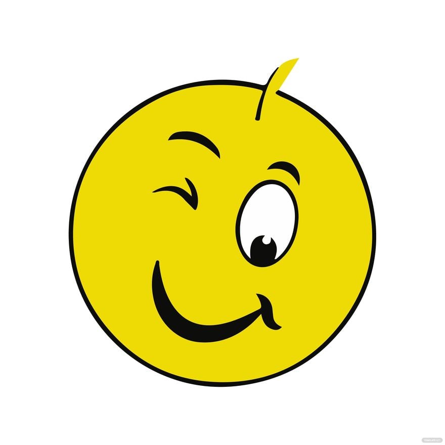 Free Wink Smiley Clipart in Illustrator, EPS, SVG, JPG, PNG