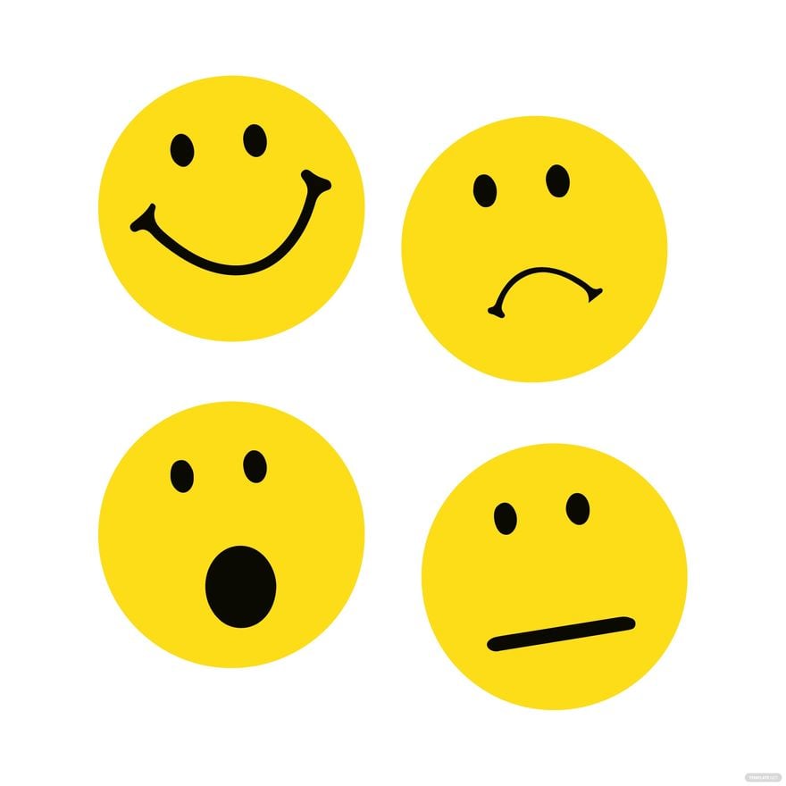 Emotions Smiley Clipart in Illustrator, JPG, EPS, SVG, PNG - Download