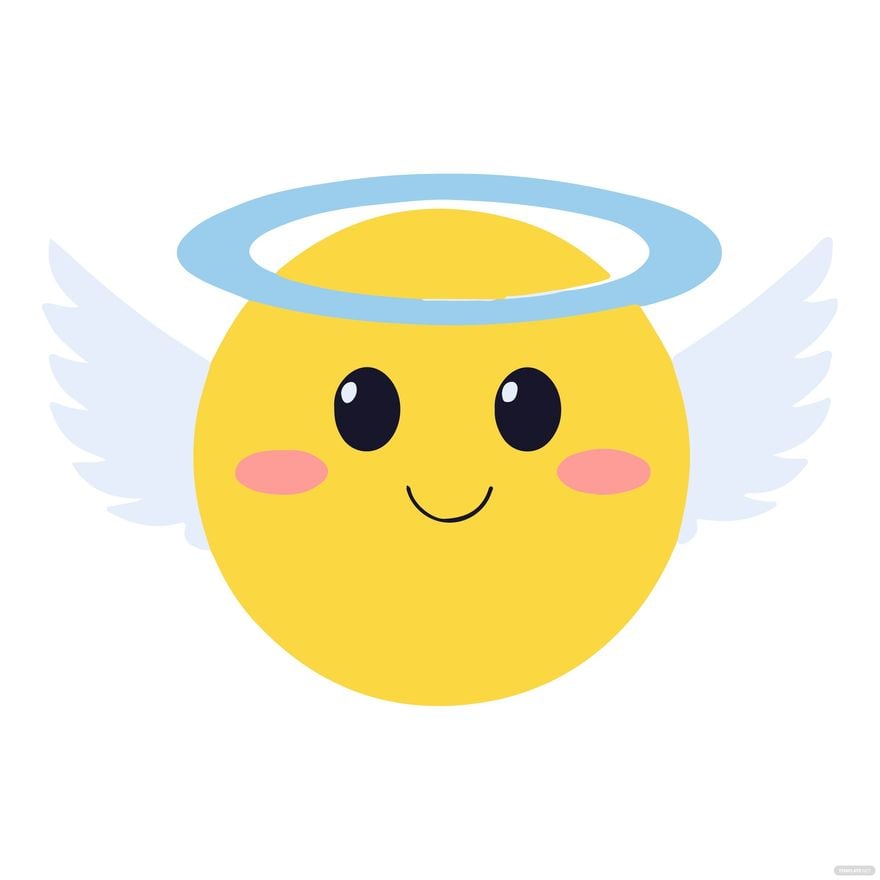 Free Angel Smiley Clipart in Illustrator, EPS, SVG, JPG, PNG