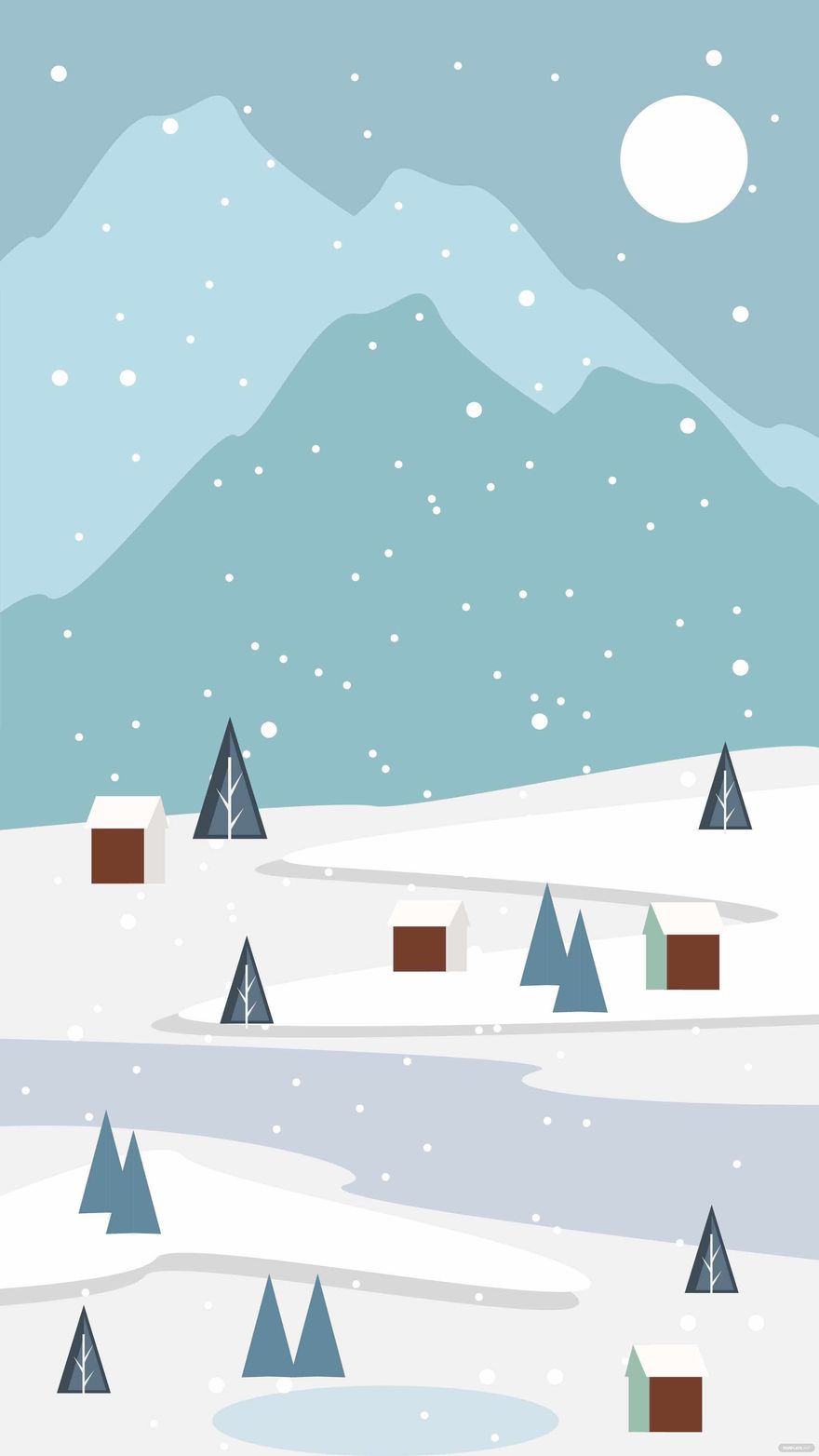 Free Winter Phone Background in Illustrator, EPS, SVG, JPG, PNG