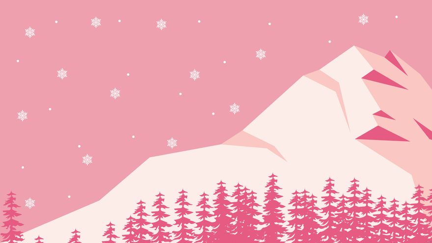 Free Pink Winter Background in Illustrator, EPS, SVG