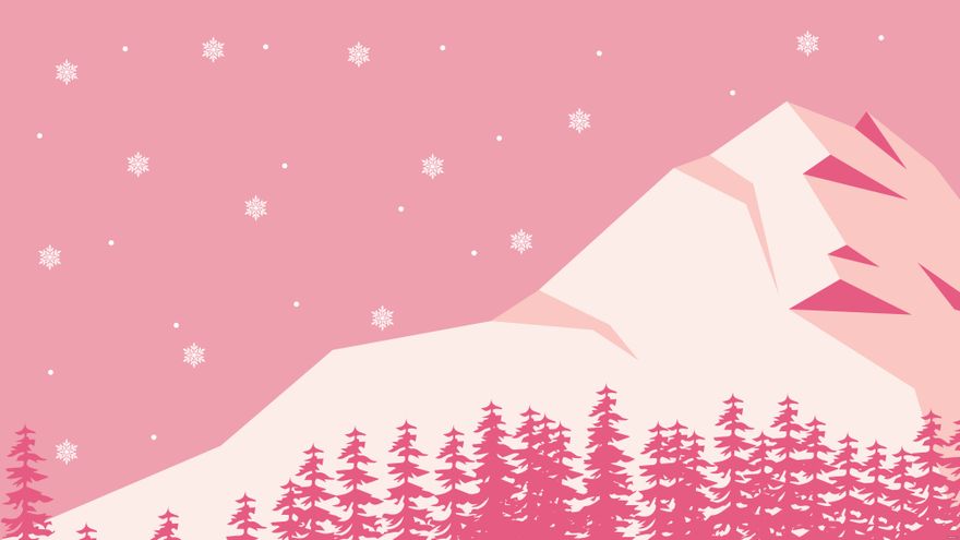 Free Pink Winter Background