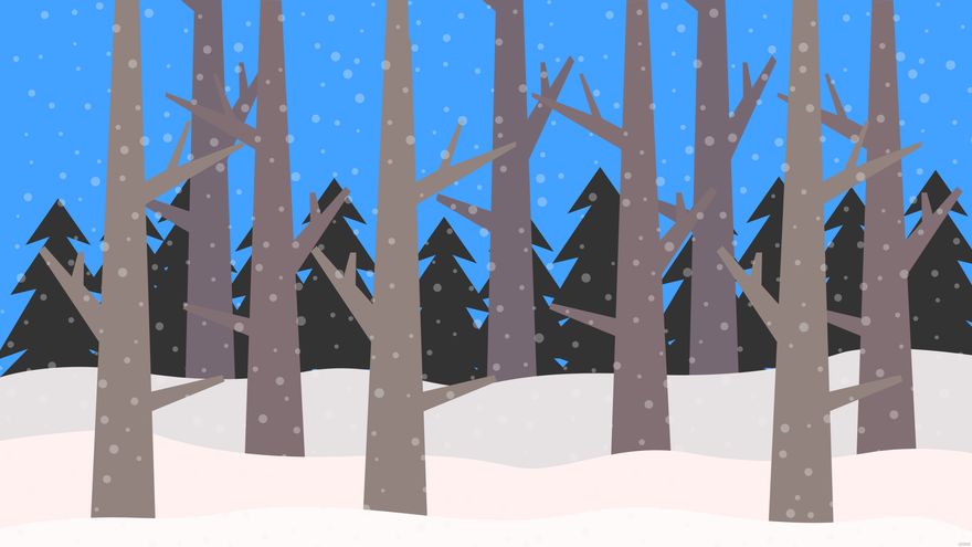 Winter Trees Background in Illustrator, EPS, SVG, PNG, JPEG