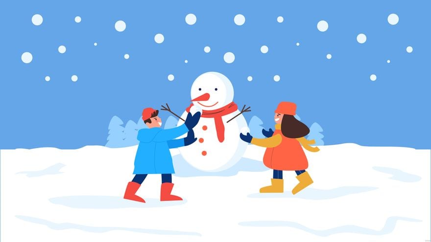 Free Cartoon Winter Background - EPS, Illustrator, JPG, PNG, SVG |  