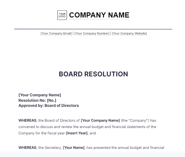 board resolution template singapore