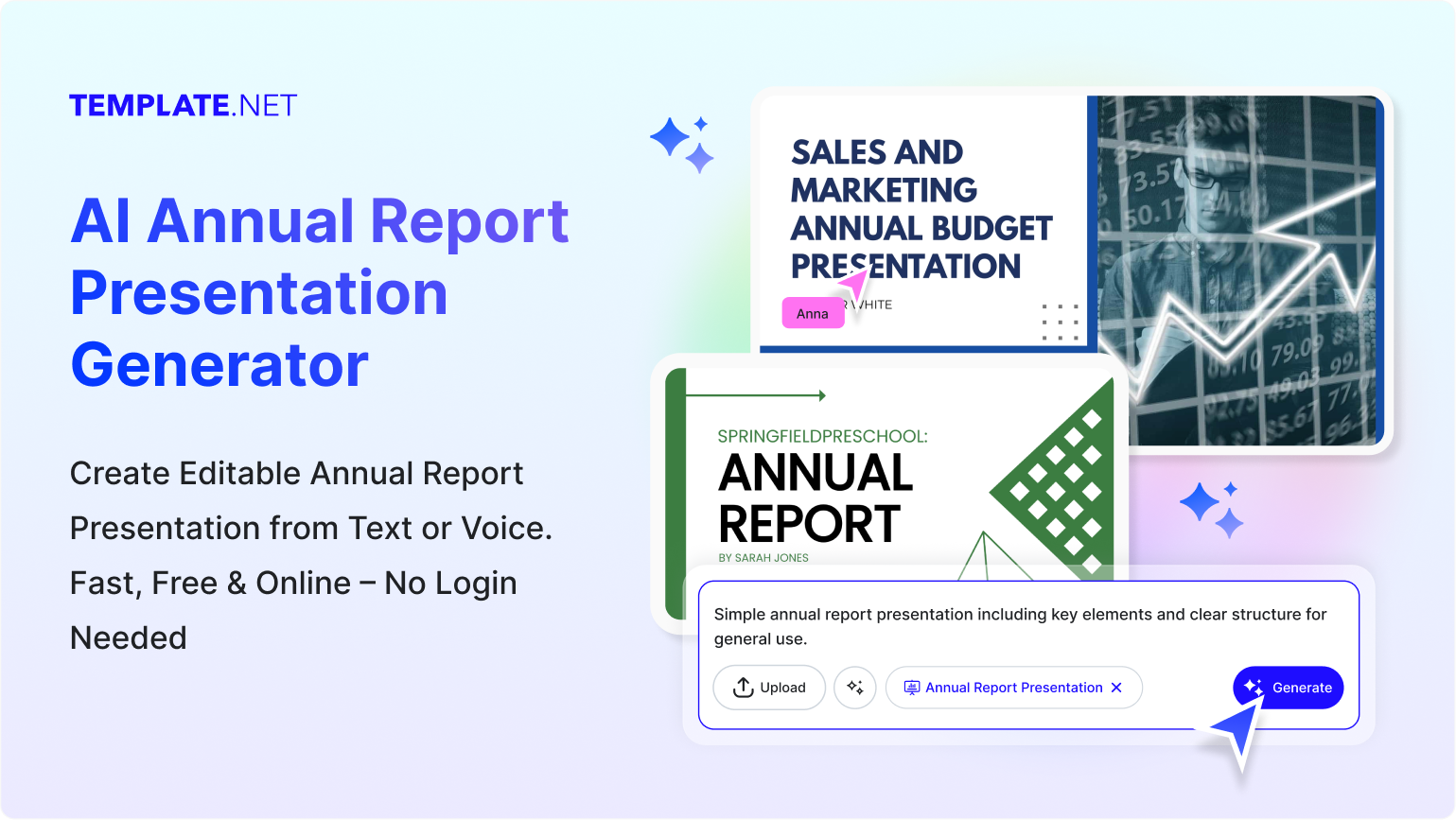 Free AI Annual Report Presentation Generator, Free Presentation Maker Online