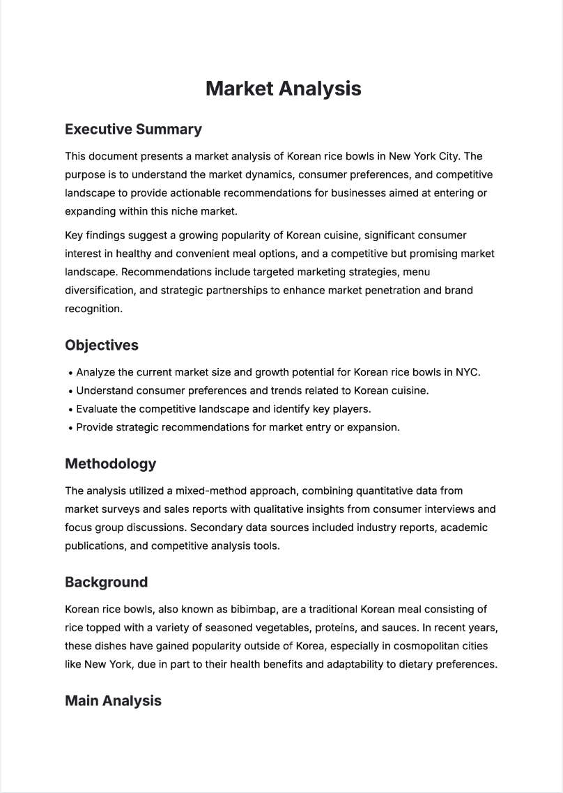 Analysis Generator