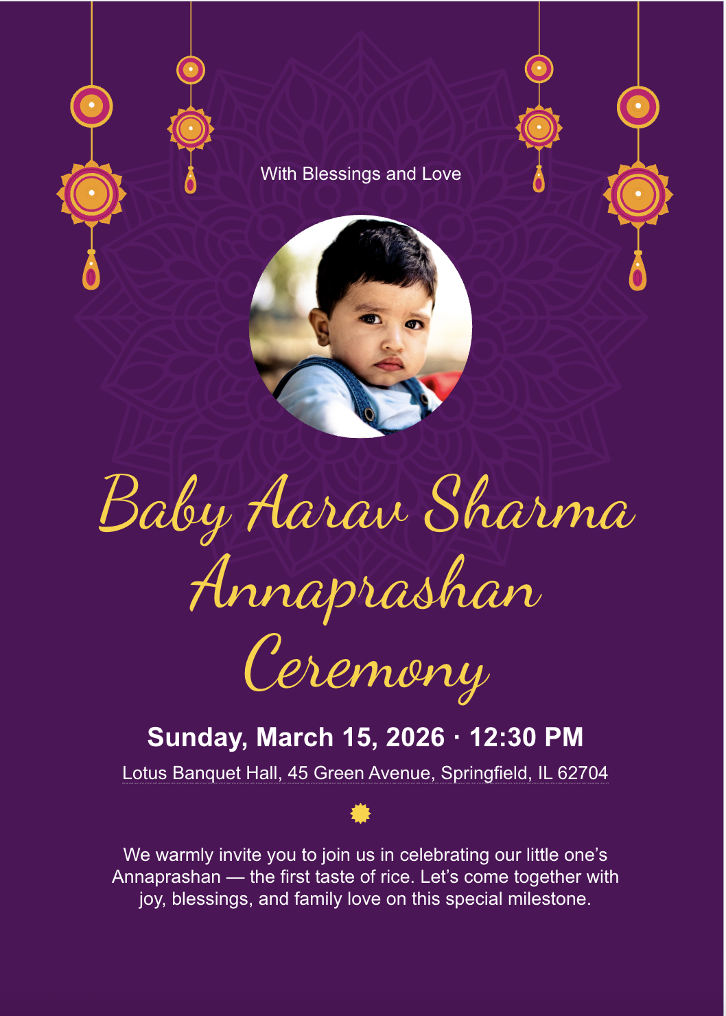 Annaprashan Invitation Generator