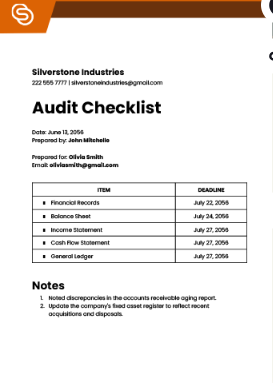 Audit Checklist Generator