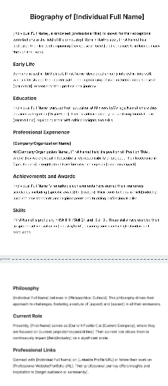 Biography Generator