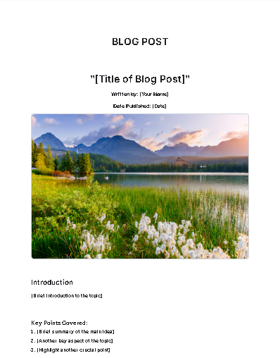 Blog Post Generator