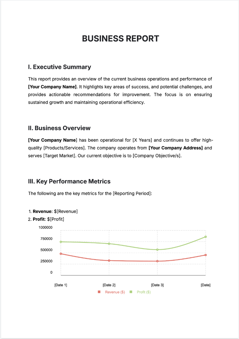 Business Report Generator