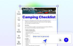 Camping Checklist Generator