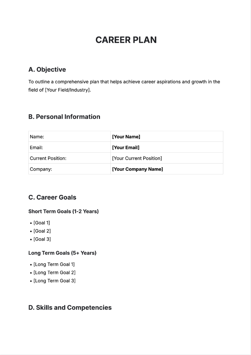 Career Plan Generator