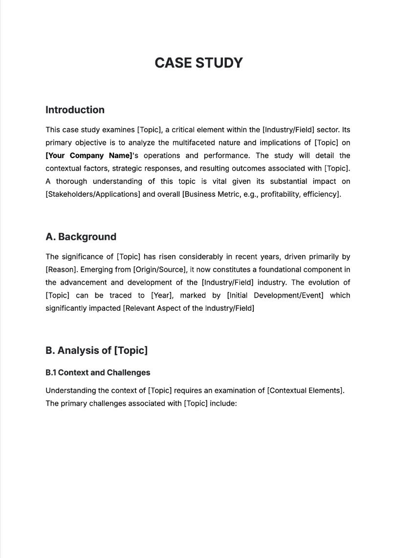 Case Study Generator