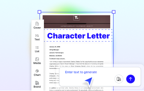 Character Reference Letter Generator